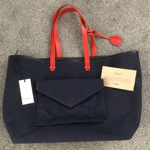 Barely used Clare V canvas tote